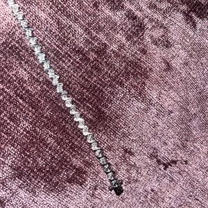 Diamond silver bracelet